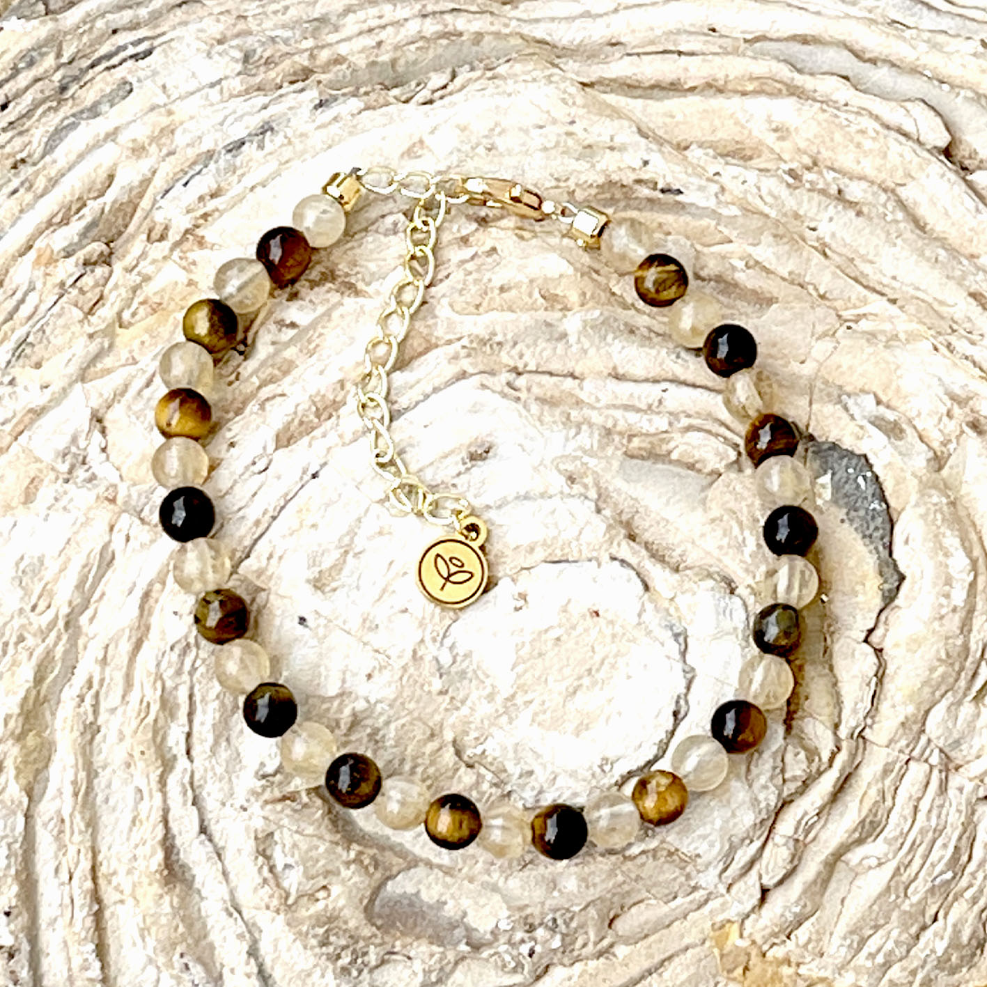 Pulseira Feminina Abundância- Olho de Tigre e Citrino - Imagem 4