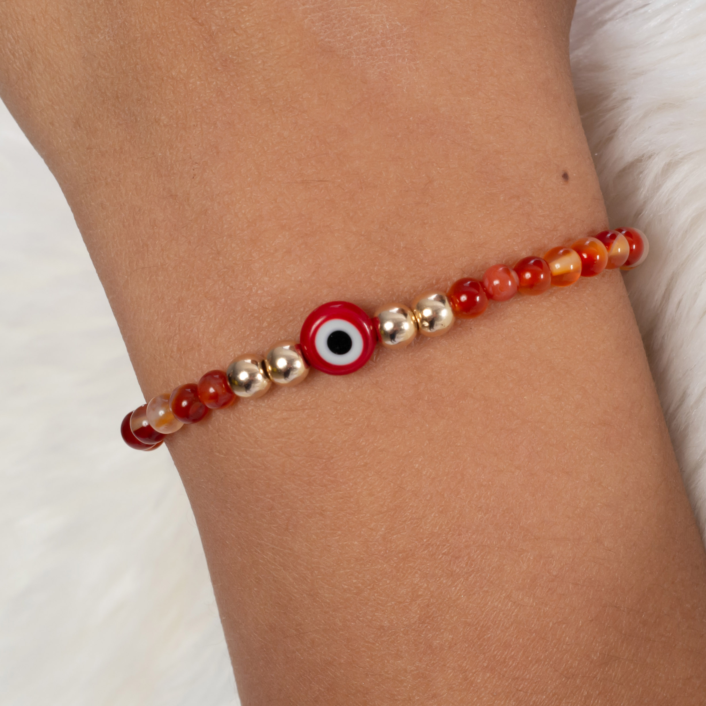 Pulseira Olho Grego - Ágata de Fogo - Imagem 2