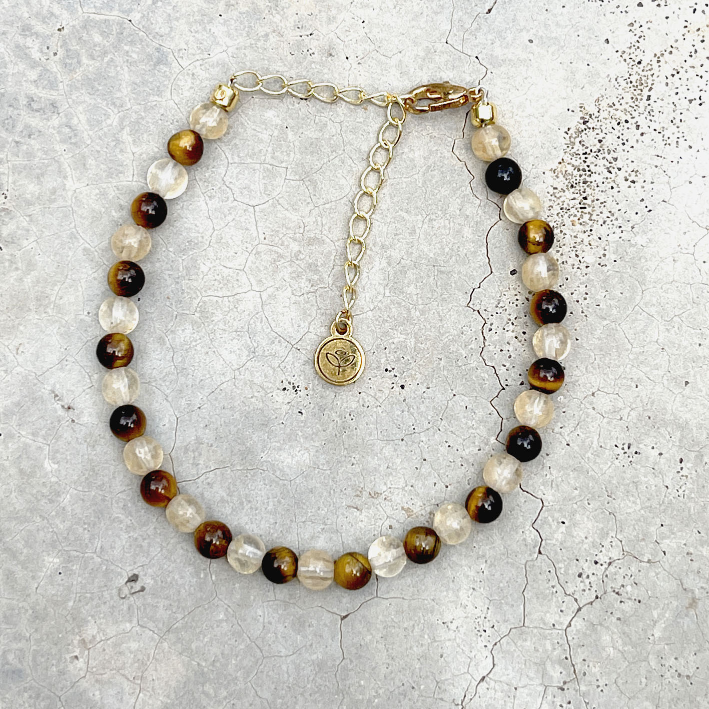 Pulseira Feminina Abundância- Olho de Tigre e Citrino - Imagem 3