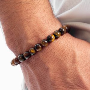 Alternative view of Pulseira Masculina - Olho de Tigre