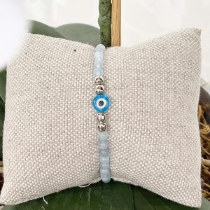Pulseira Olho Grego - Água Marinha - Imagem 3
