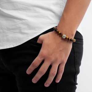 Pulseira Masculina Prosperidade - Olho de Tigre - Imagem 4